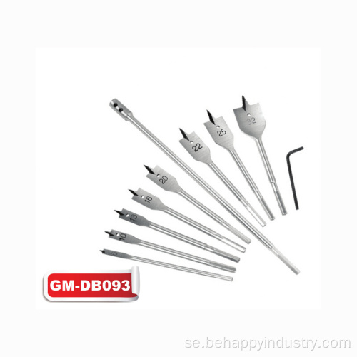 10st träbearbetning spade borr bit set